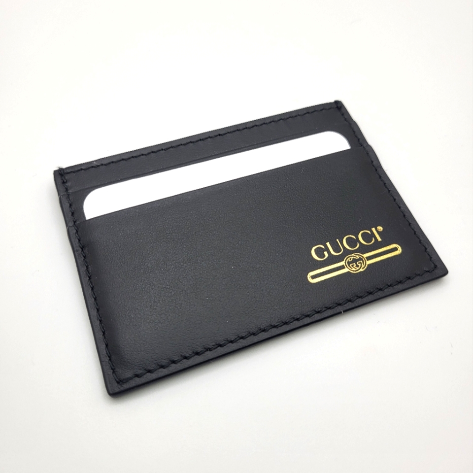 Gucci Logo Leather Card Case Holder Nwot